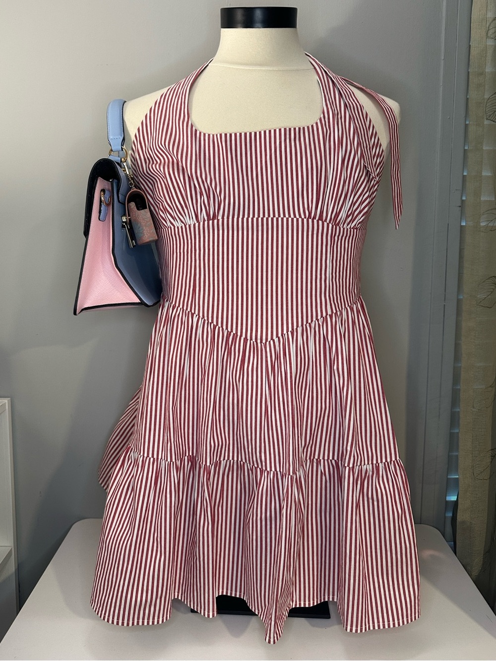Target Striped Halter Mini Dress